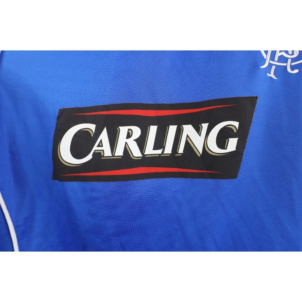 Vintage Umbro Mens Small Spell Out Carling Glasgow Rangers Soccer Jersey Blue - Picture 7 of 11